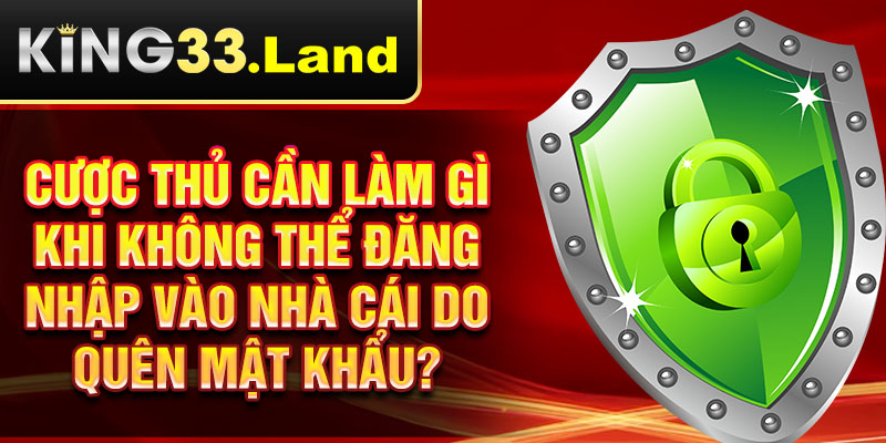 Cược thủ cần làm gì khi không thể đăng nhập vào nhà cái do quên mật khẩu?
